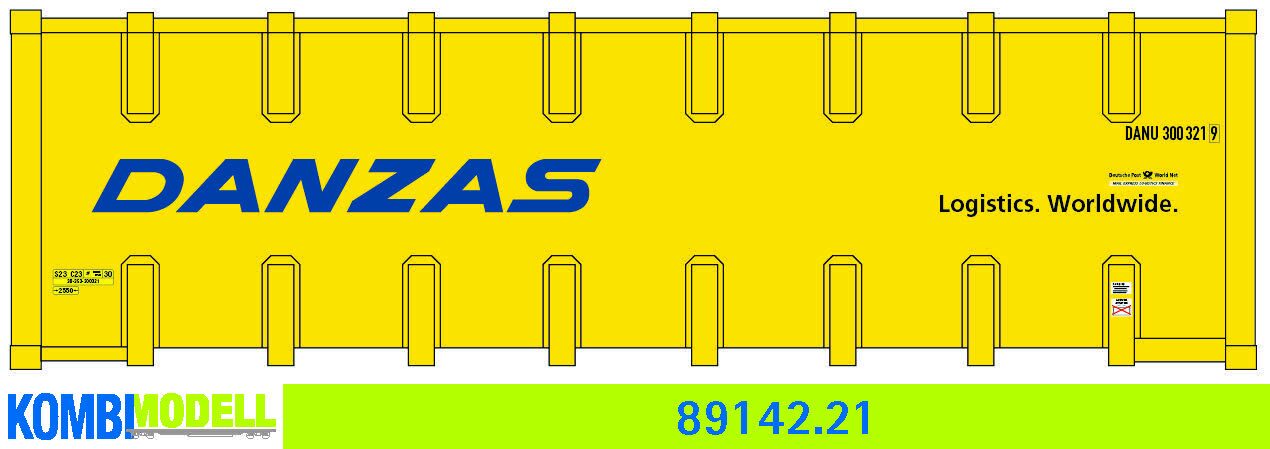 Kombimodell 89142.21 Bulktainer Danzas" gelb (Logo klein) #DANU 300321" 